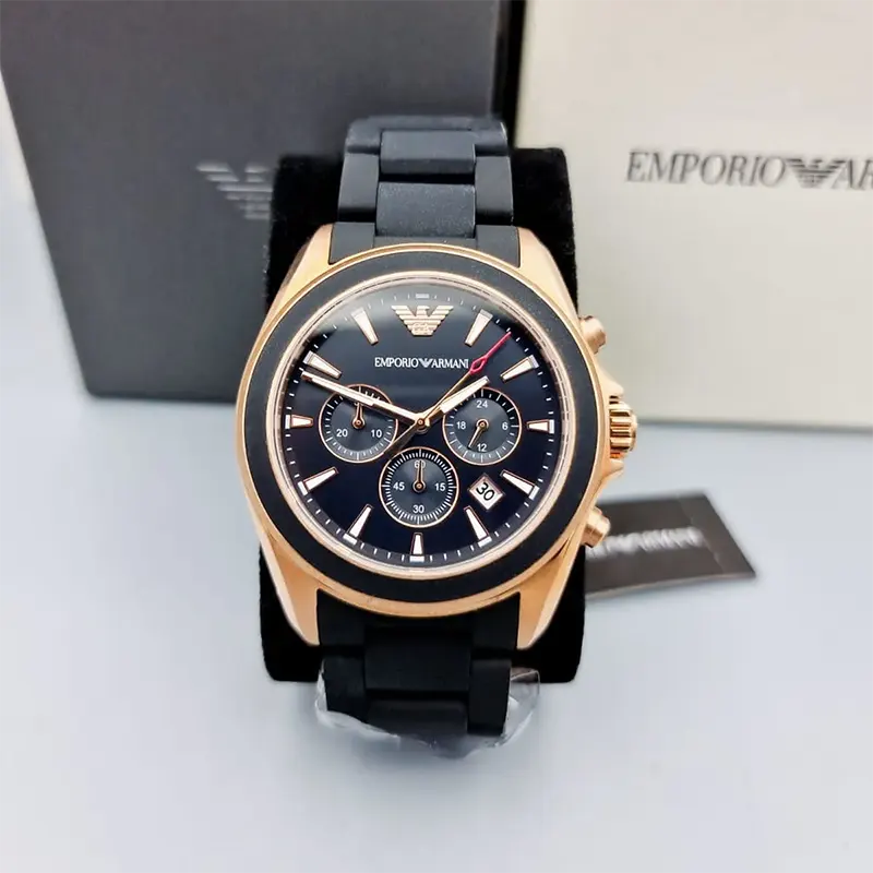 Emporio Armani Sportivo Chronograph Black Dial Men's Watch | AR6066